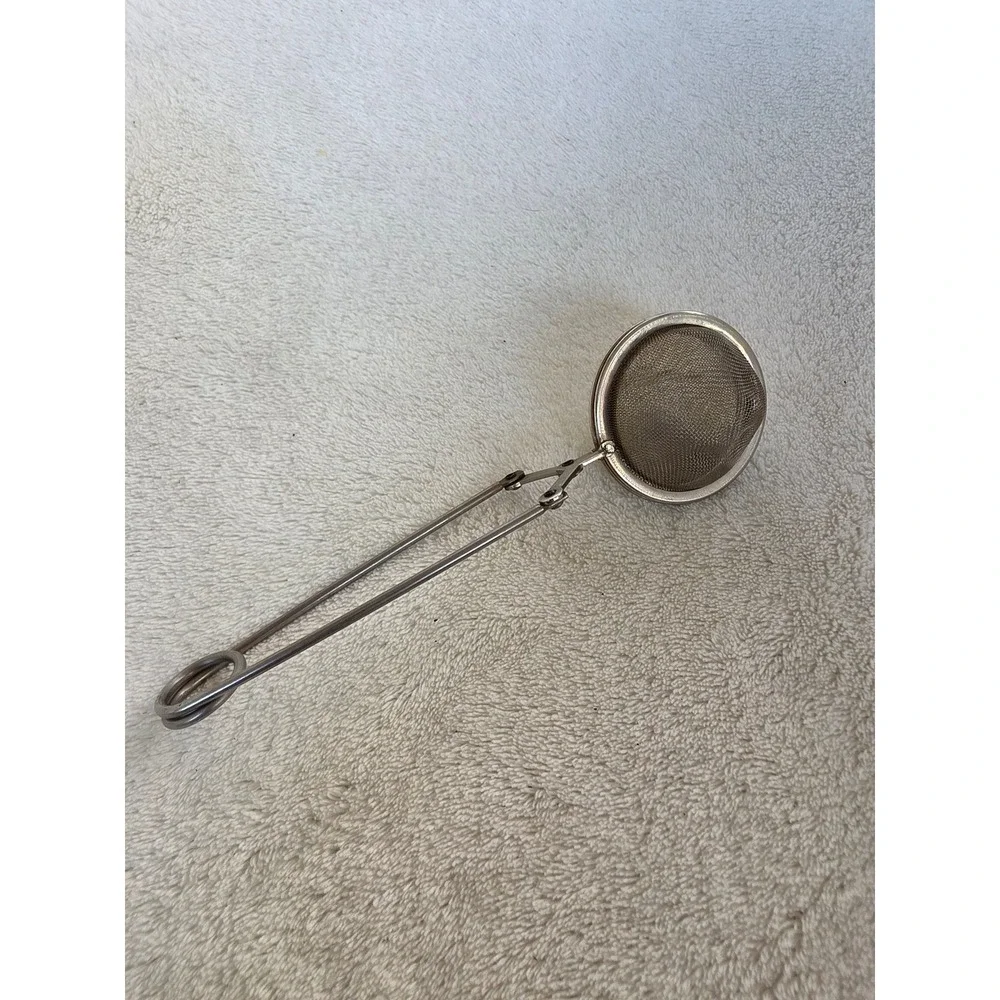 Vintage Safety Pin Style Mesh Tea Ball Infusers 2 Stainless Steel Steepers